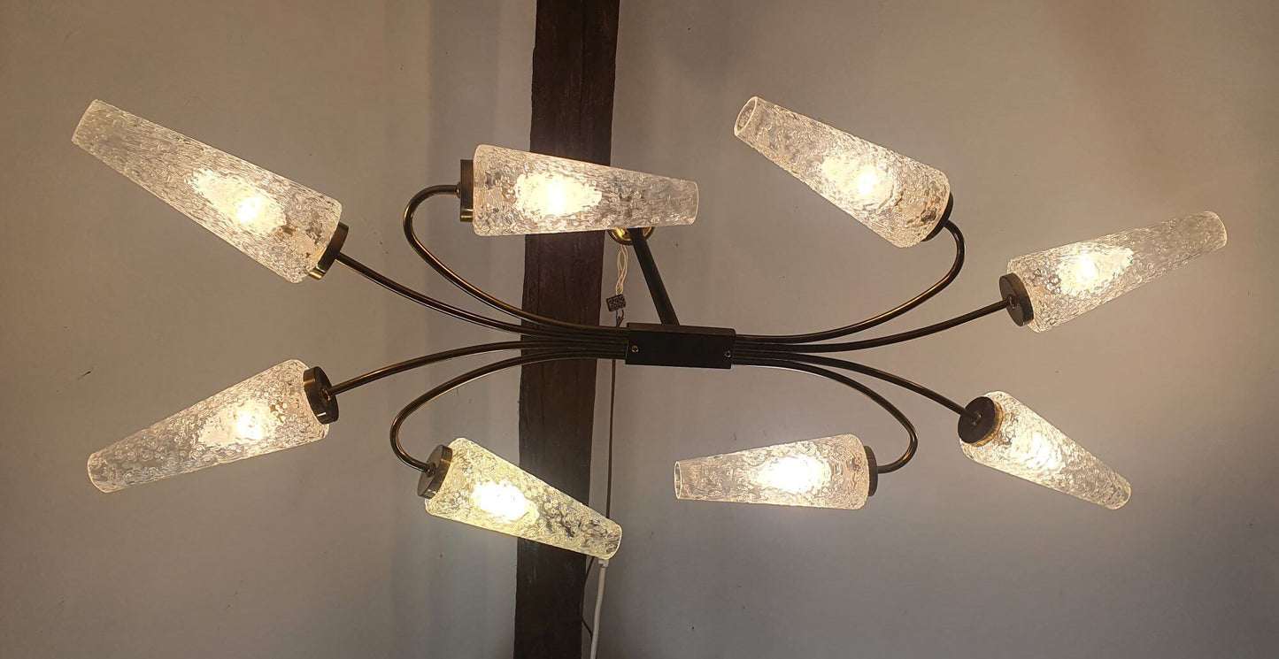 lustre-tulipes-grand-art-deco-allume