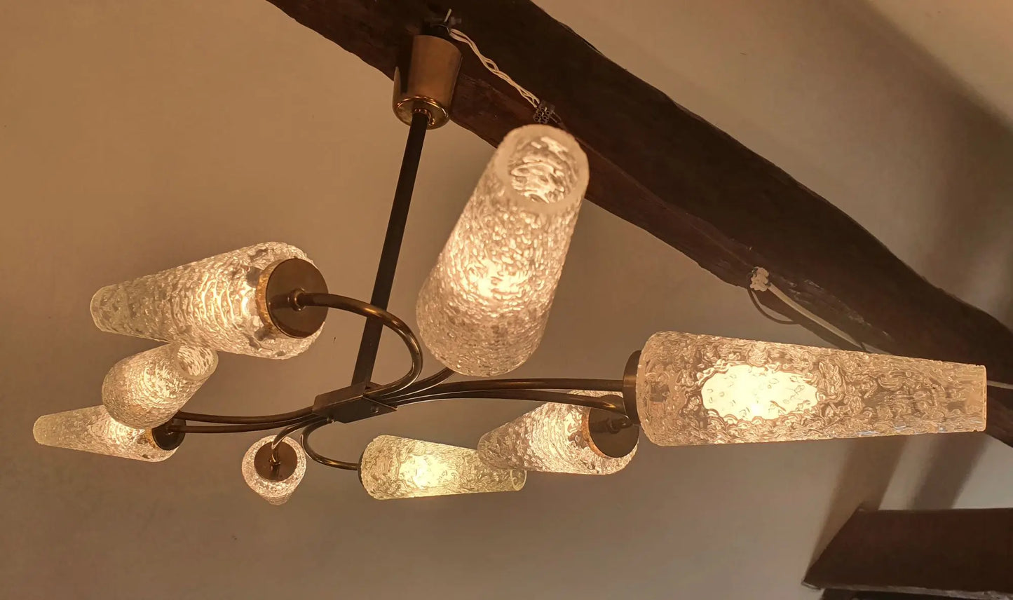 lustre-tulipes-grand-art-deco-allume
