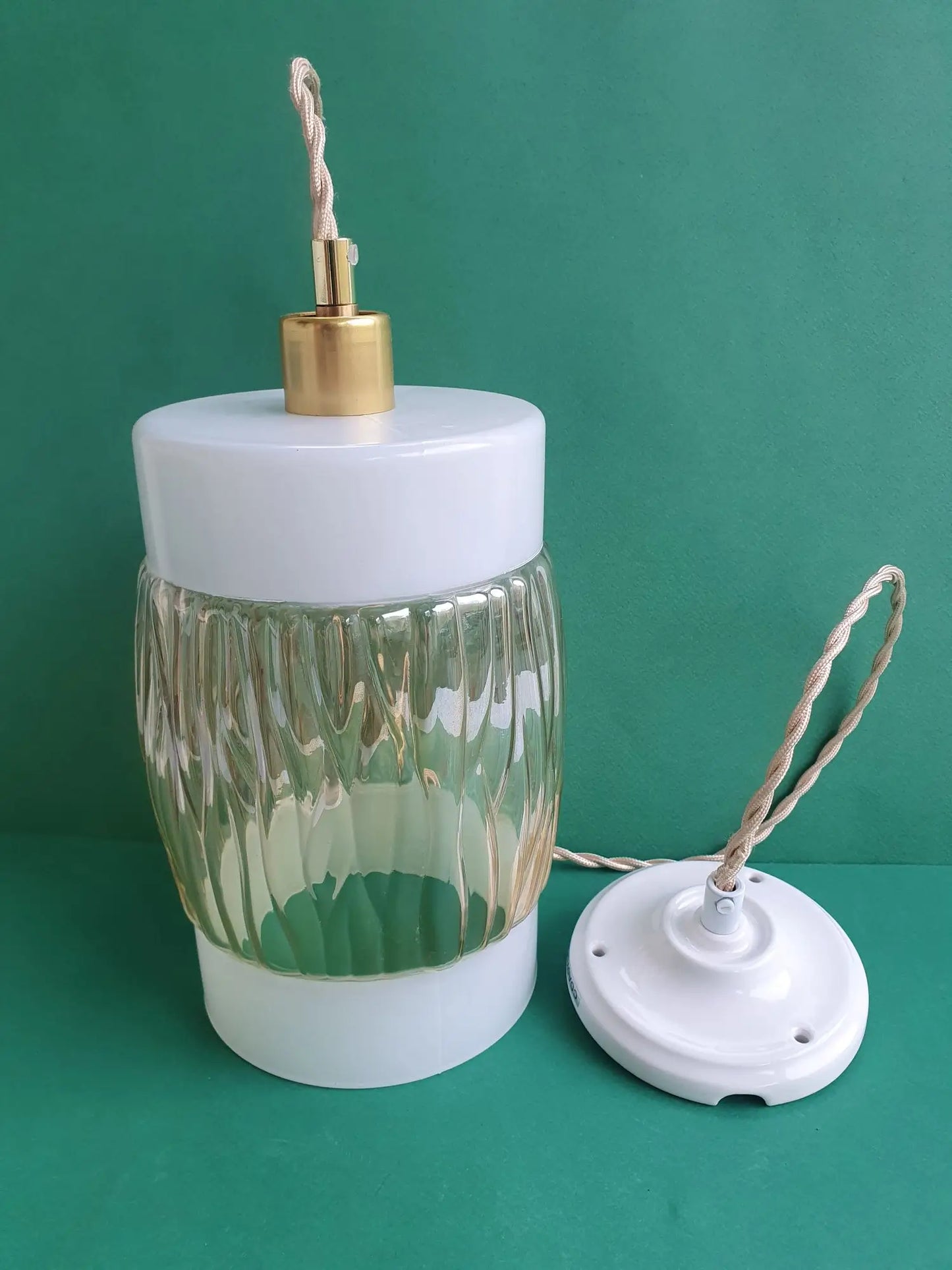 Suspension-baladeuse-verre-vintage-cable