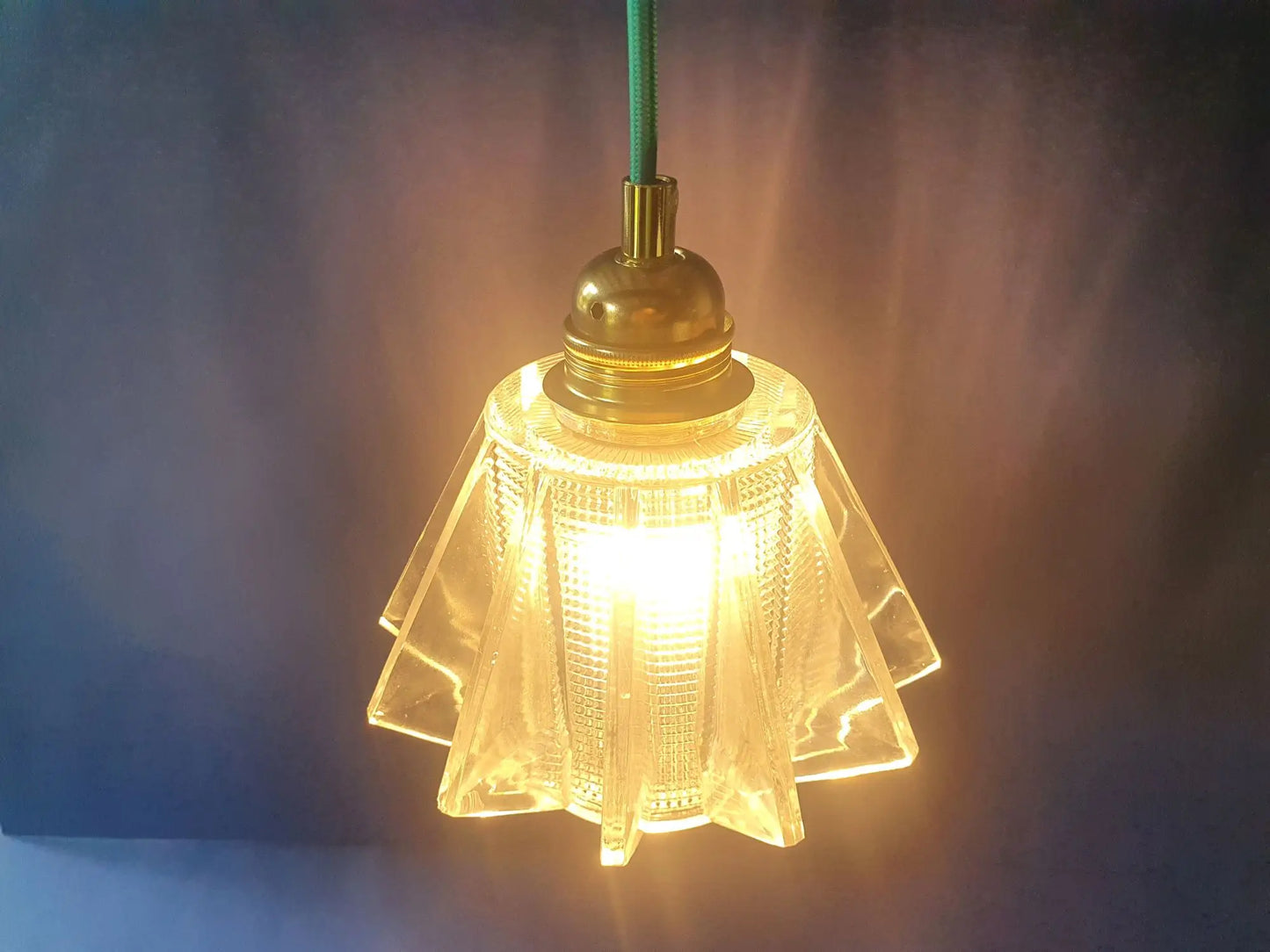 Ufo space age ceiling light pendant light hanging lamp 70s vintage France - new electricity