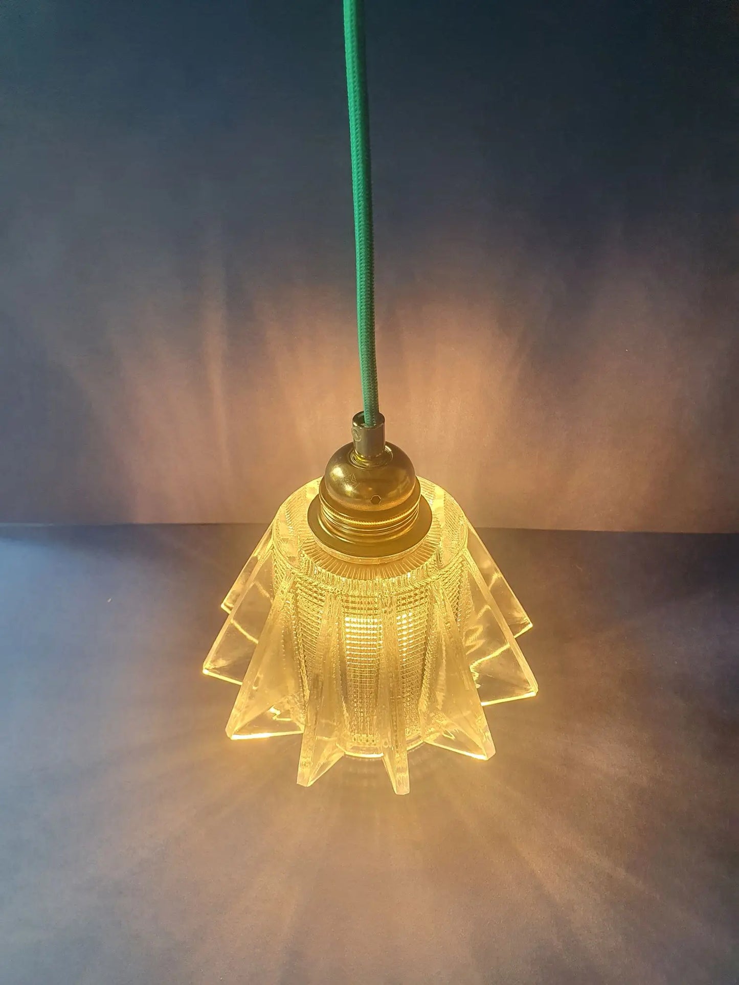 Ufo space age ceiling light pendant light hanging lamp 70s vintage France - new electricity