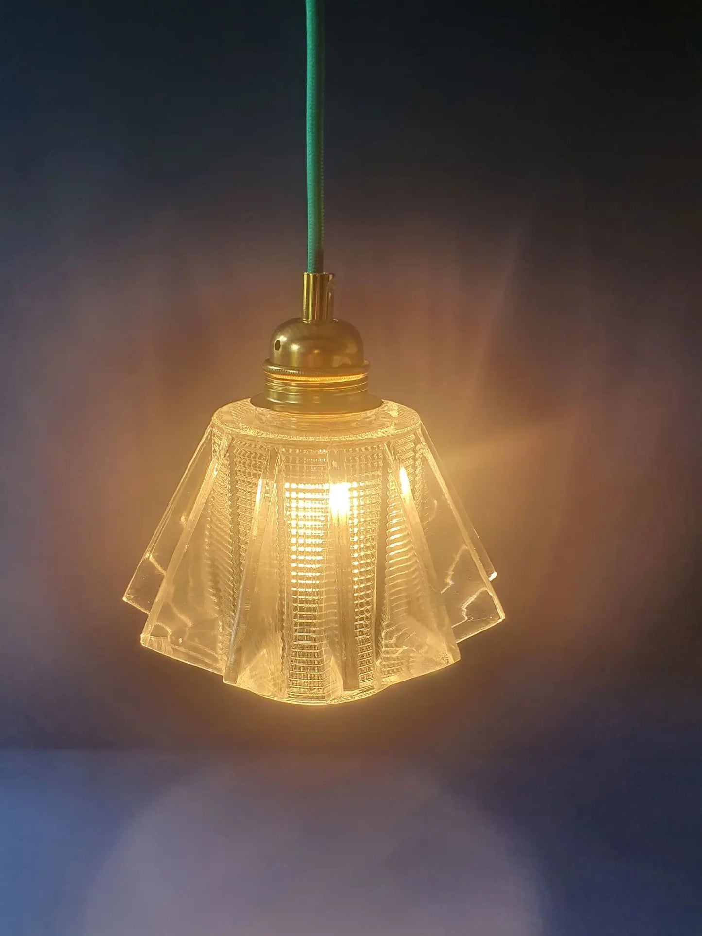 Ufo space age ceiling light pendant light hanging lamp 70s vintage France - new electricity