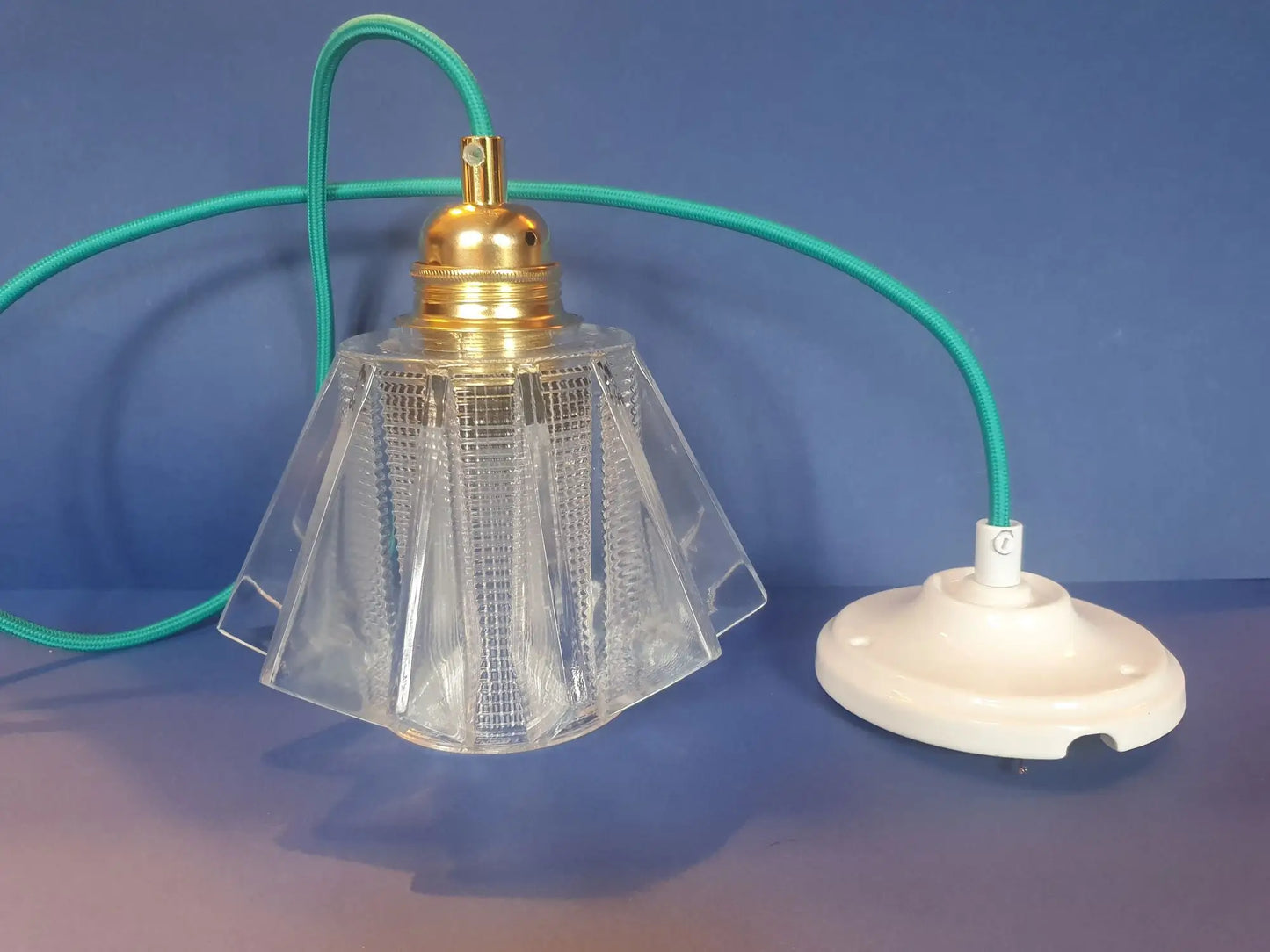 Ufo space age ceiling light pendant light hanging lamp 70s vintage France - new electricity