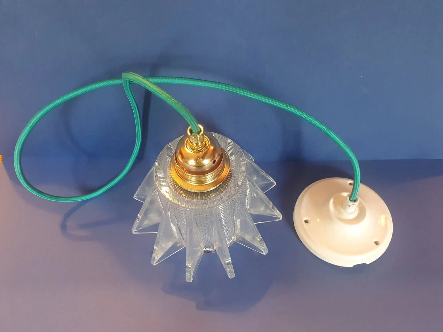 Ufo space age ceiling light pendant light hanging lamp 70s vintage France - new electricity