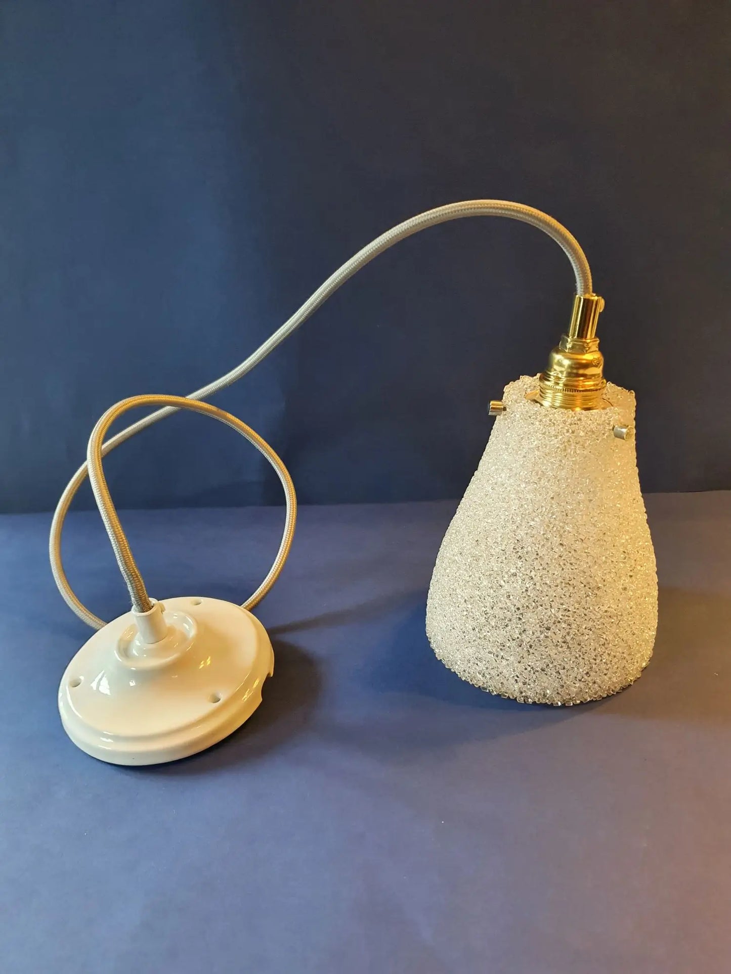 Ceiling light pendant light hanging lamp 70s vintage France - newly electrified