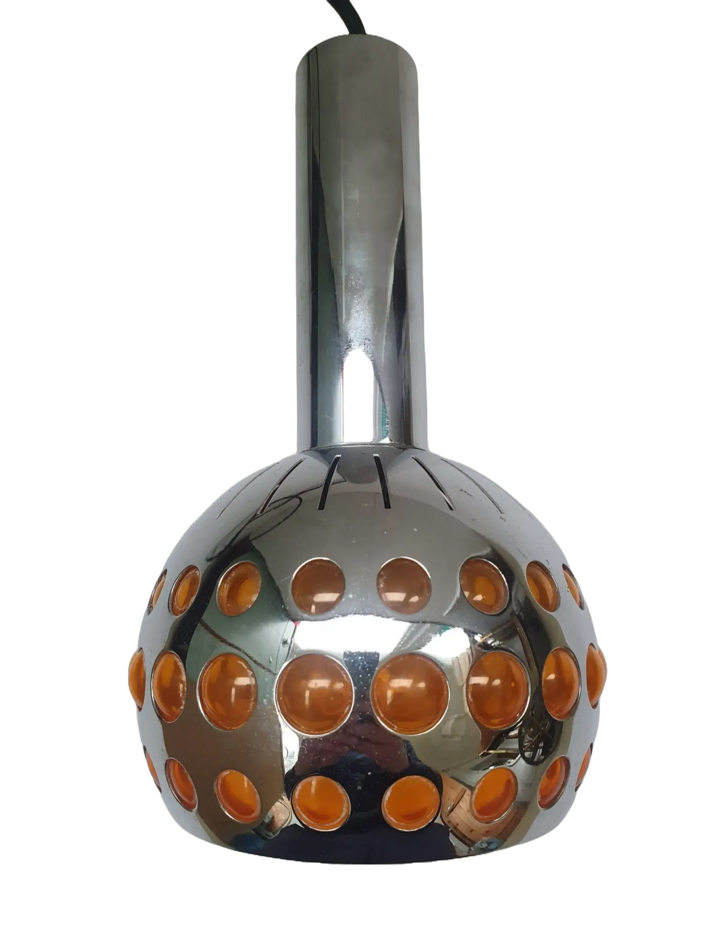 Analyzing image suspension-raak-metal-chrome-orange-annees-70-netherlands