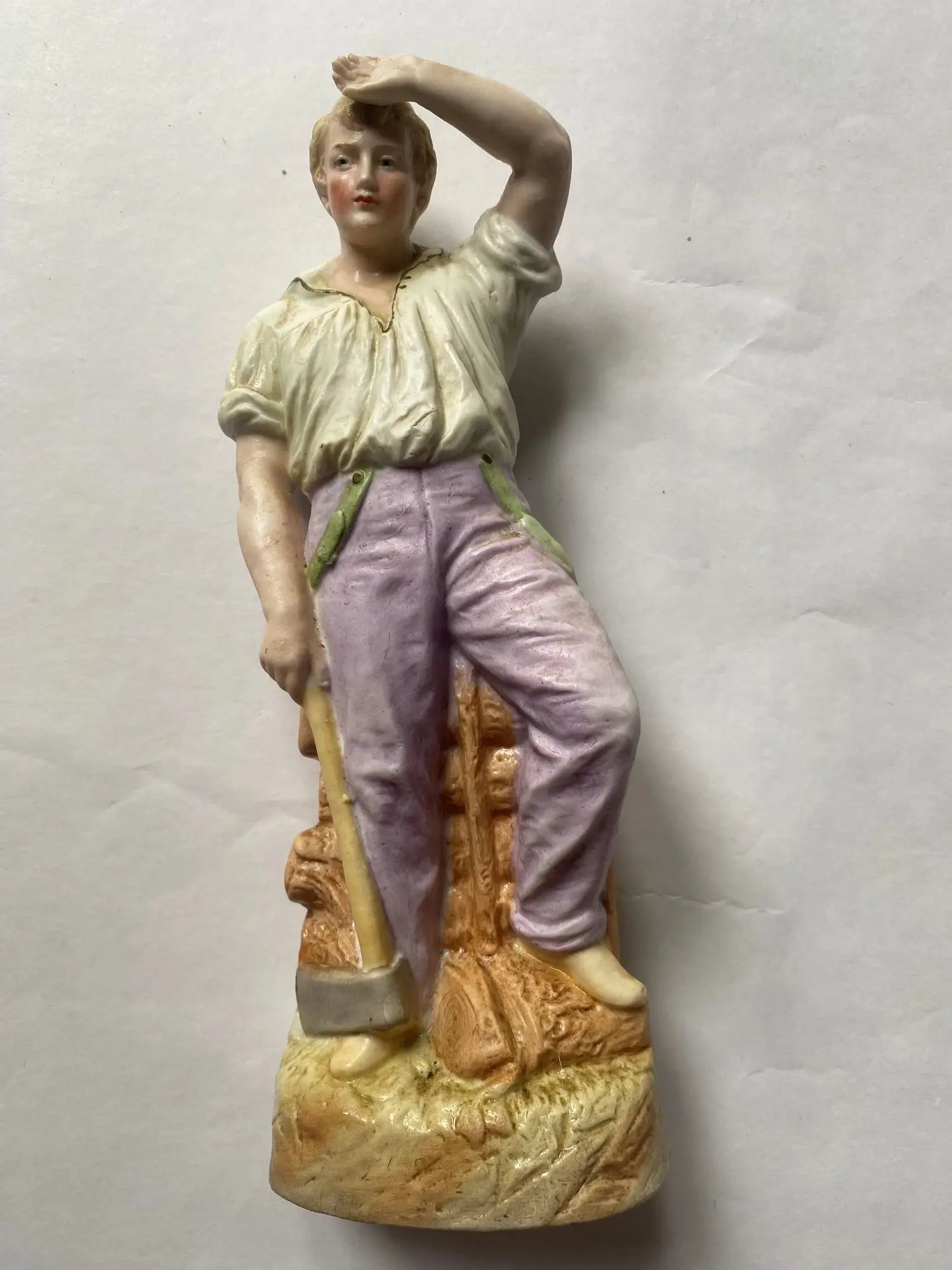 Figurine-biscuit-porcelaine-bucheron-Heubach-Gebruder-XIX-eme