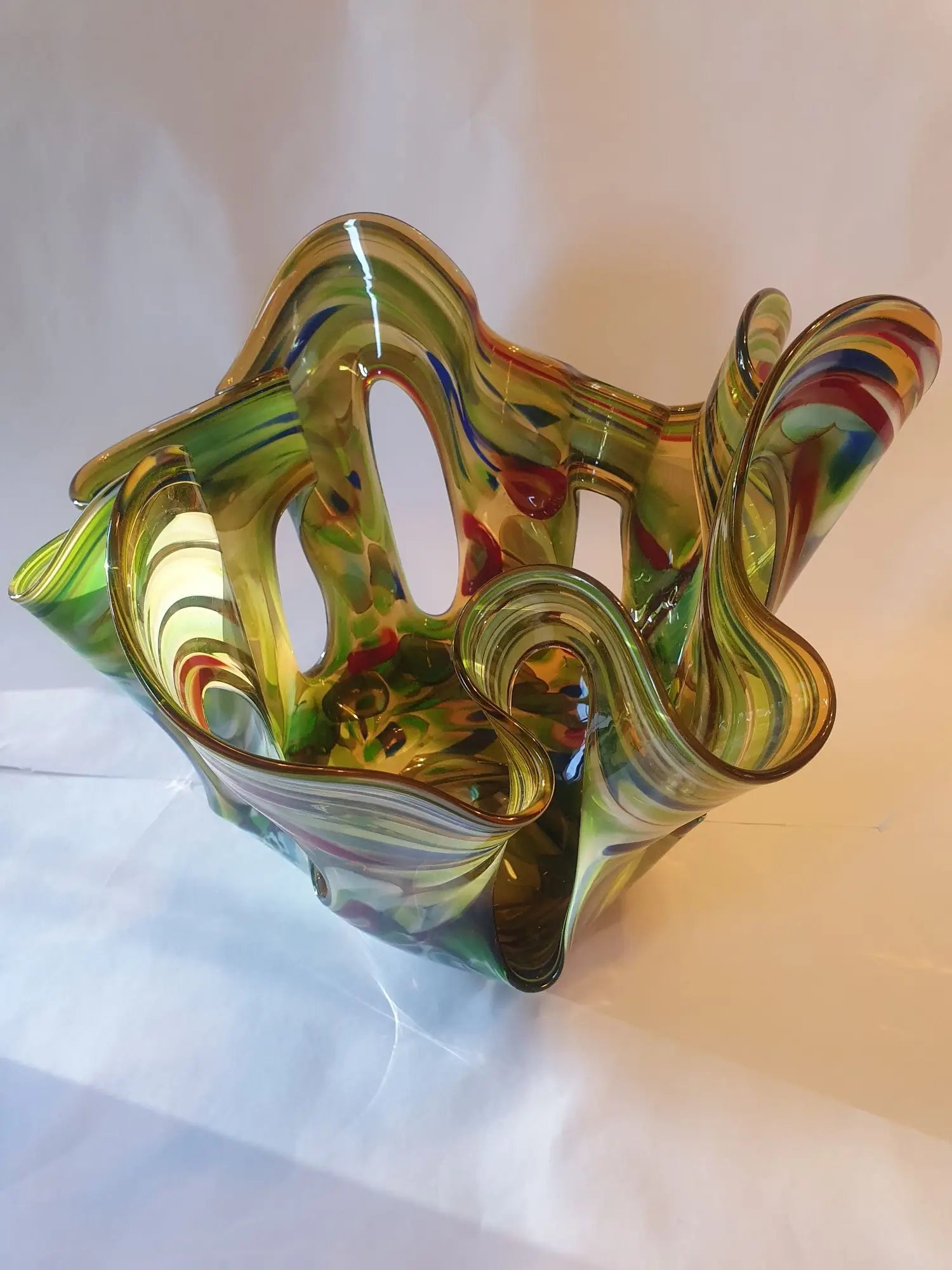 Grand-vase-Makora-verre-fait-main-annees-70