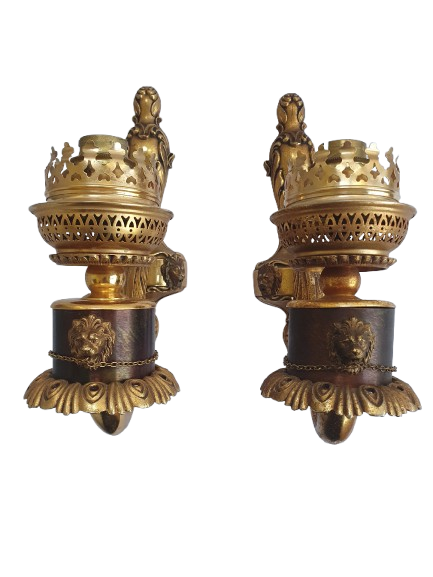 Paire-appliques-murales-bronze-style-Empire-anciennes