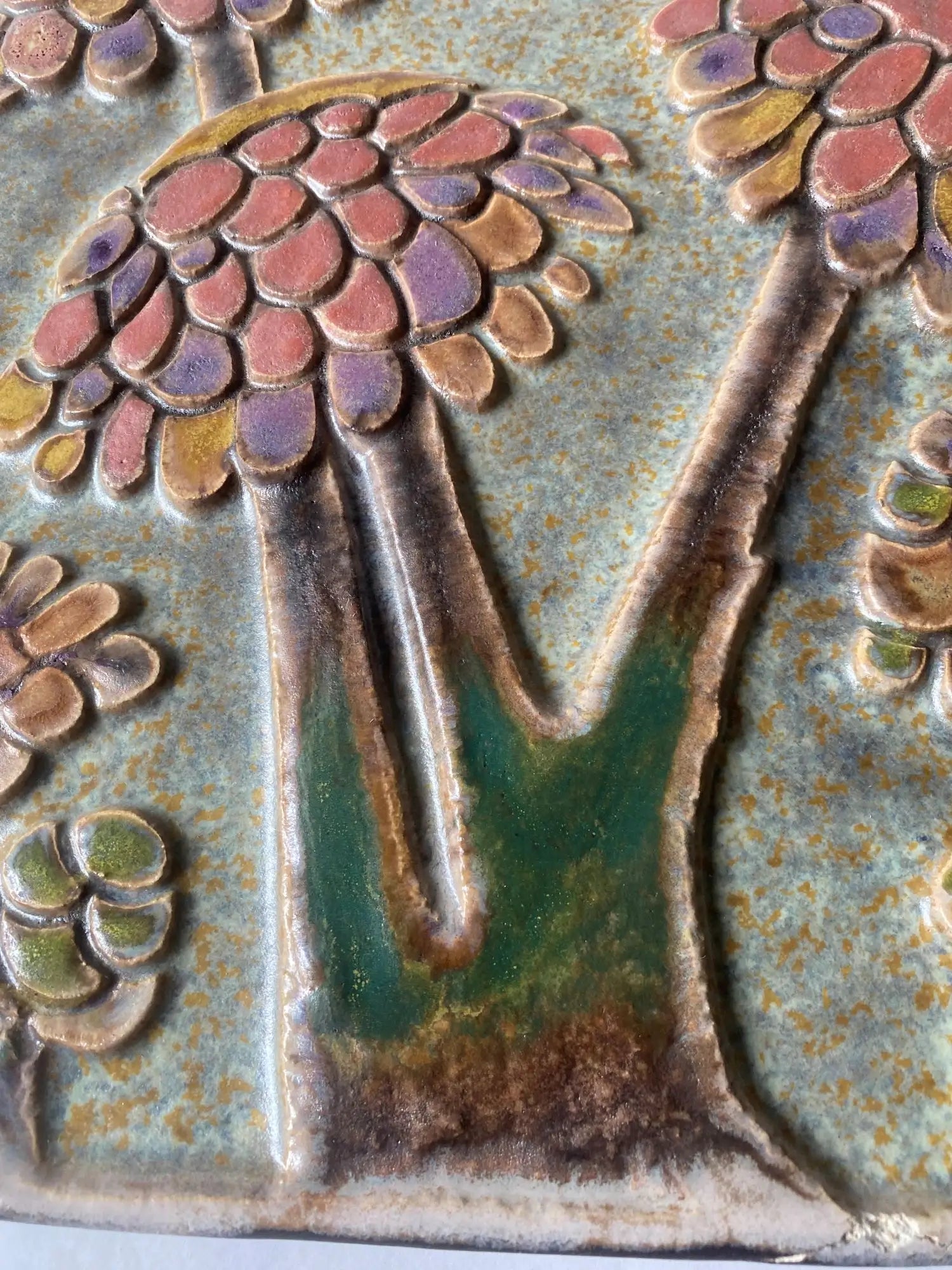 Plaque-murale-ceramique-vintage-1960-Allemagne-detail-2