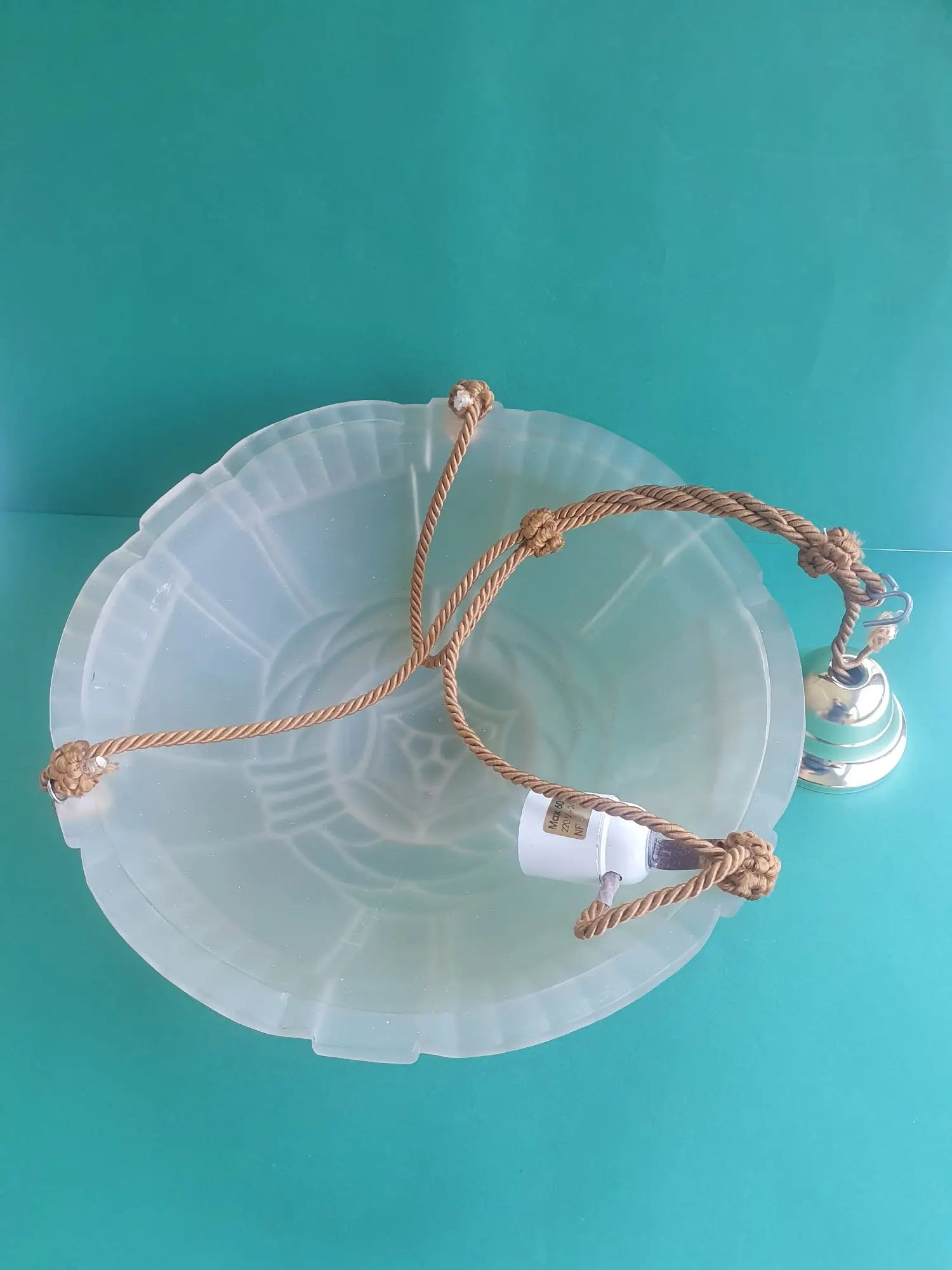 Suspension-vasque-verre-presse-decor-floral-Art-Deco-Artistar-France-dessus