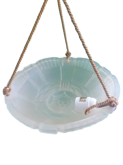 Suspension-vasque-verre-presse-decor-floral-Art-Deco-Artistar-France
