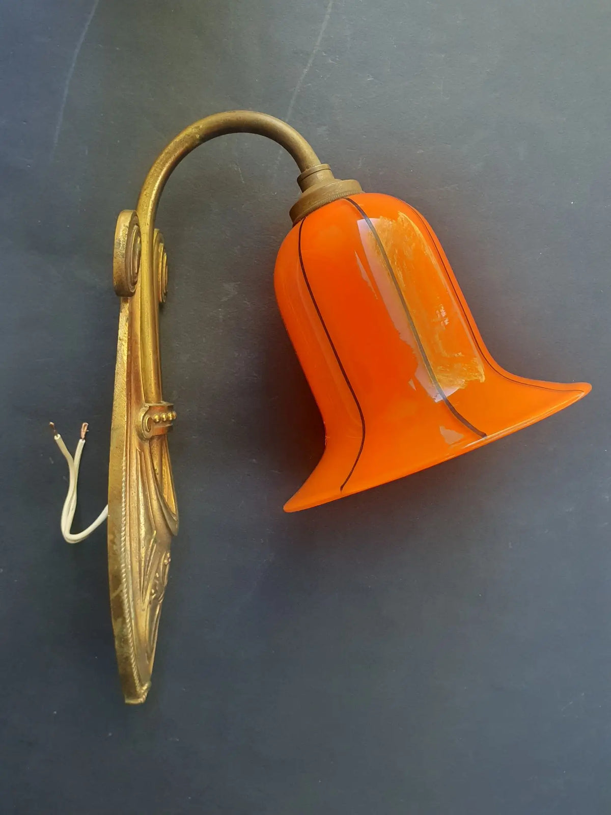 applique-murale-art-deco-laiton-globe-orange-ancienne-vintage-cote-2