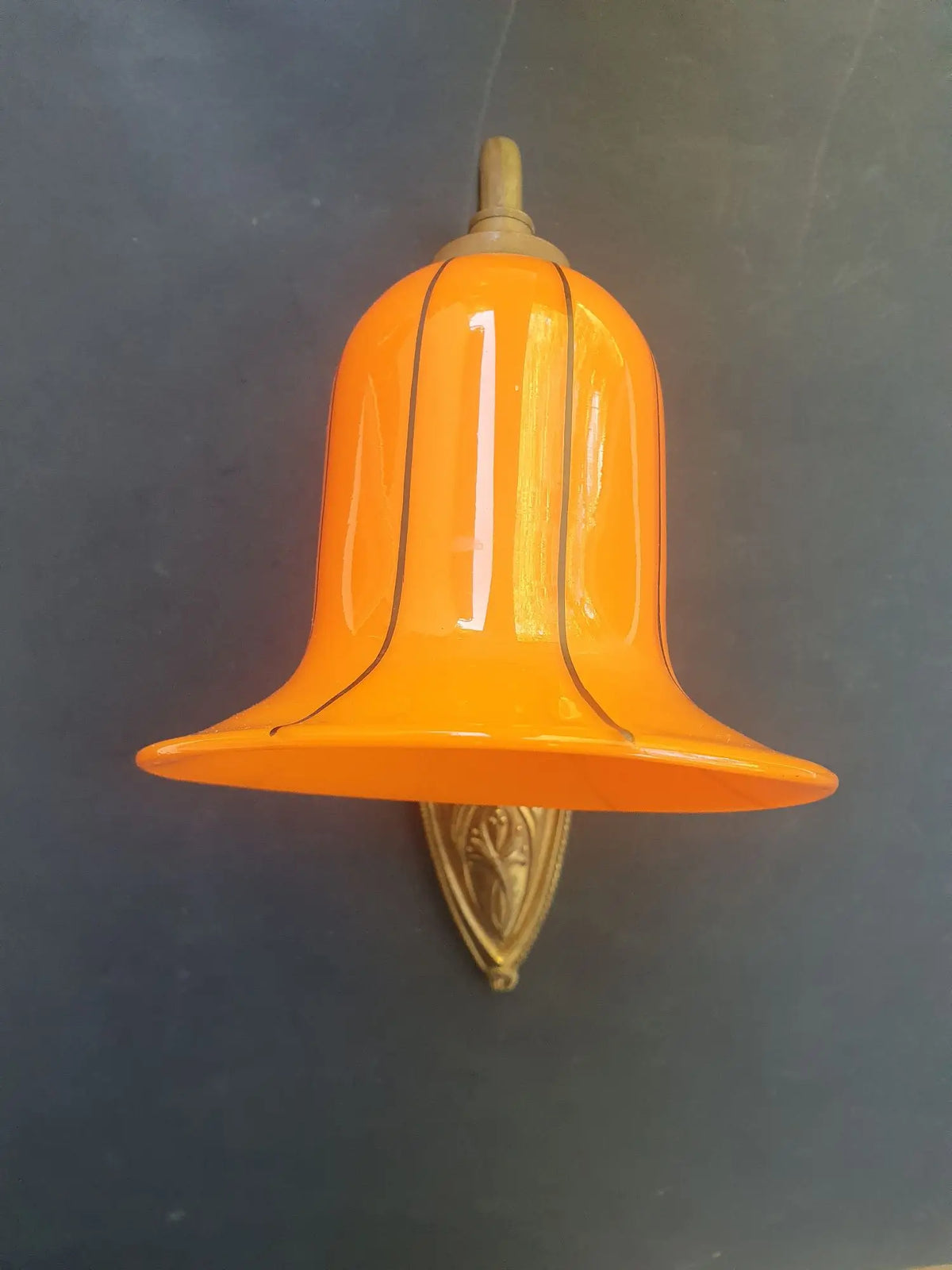applique-murale-art-deco-laiton-globe-orange-ancienne-vintage-face