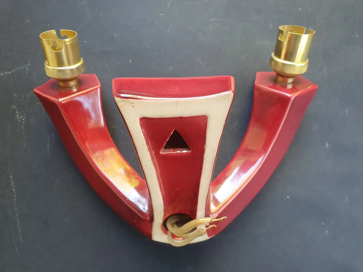 applique-murale-ceramique-rouge-abat-jours-art-deco-ancienne-dorure-arriere