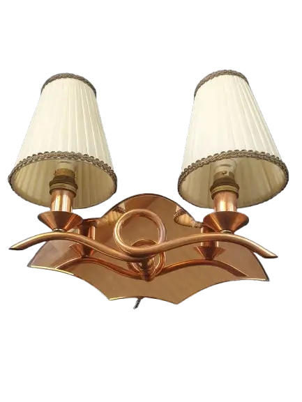 applique-murale-cuivre-abat-jours-annees-40-art-deco-anciennes