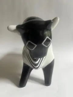figurine-taureau-porcelaine-cmielow-annees-60-vintage-ancienne-pologne-avant