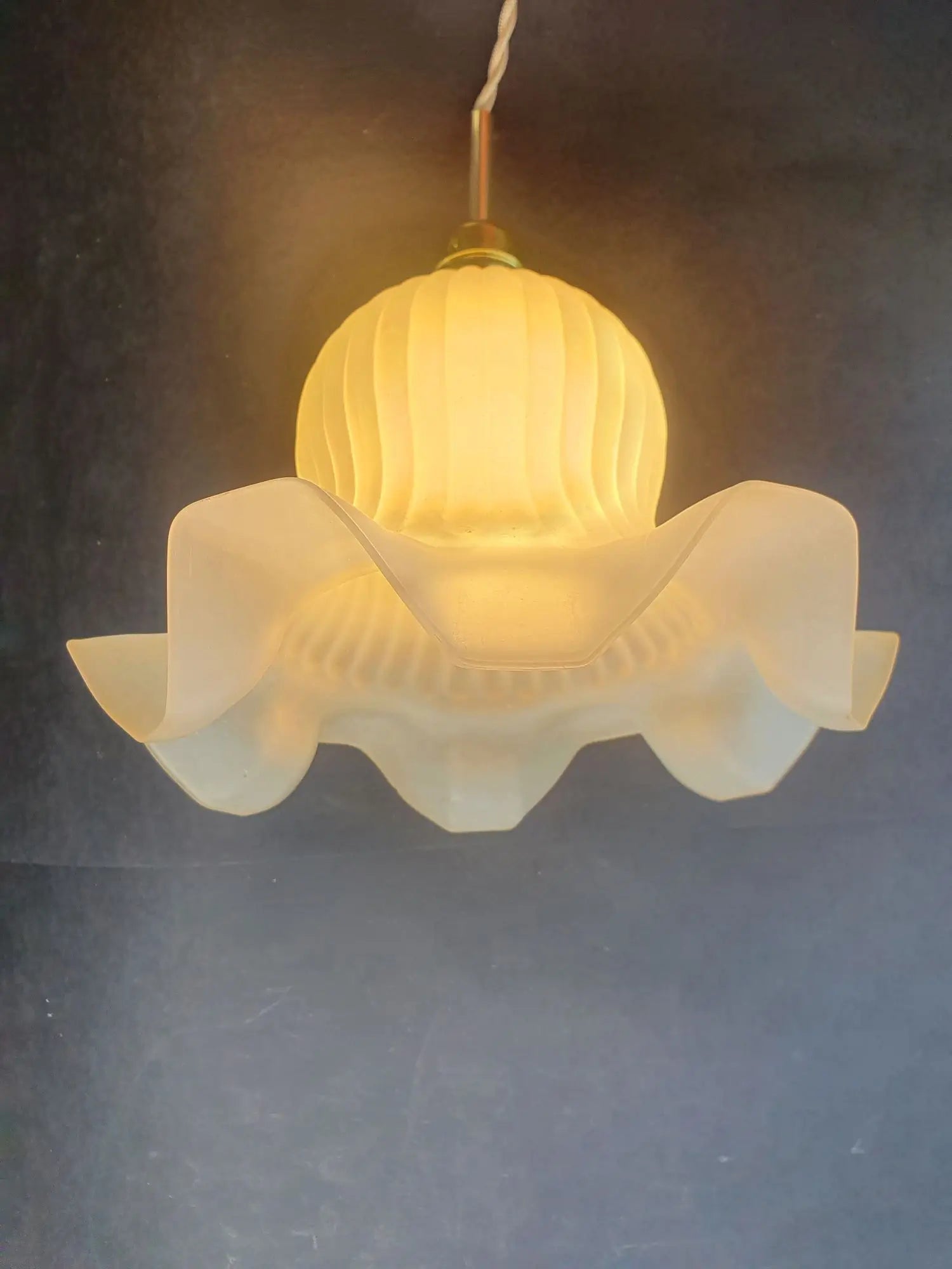 grande-suspension-baladeuse-art-deco-annees-50-vintage-france-lectrifiee-neuf-allumee-2