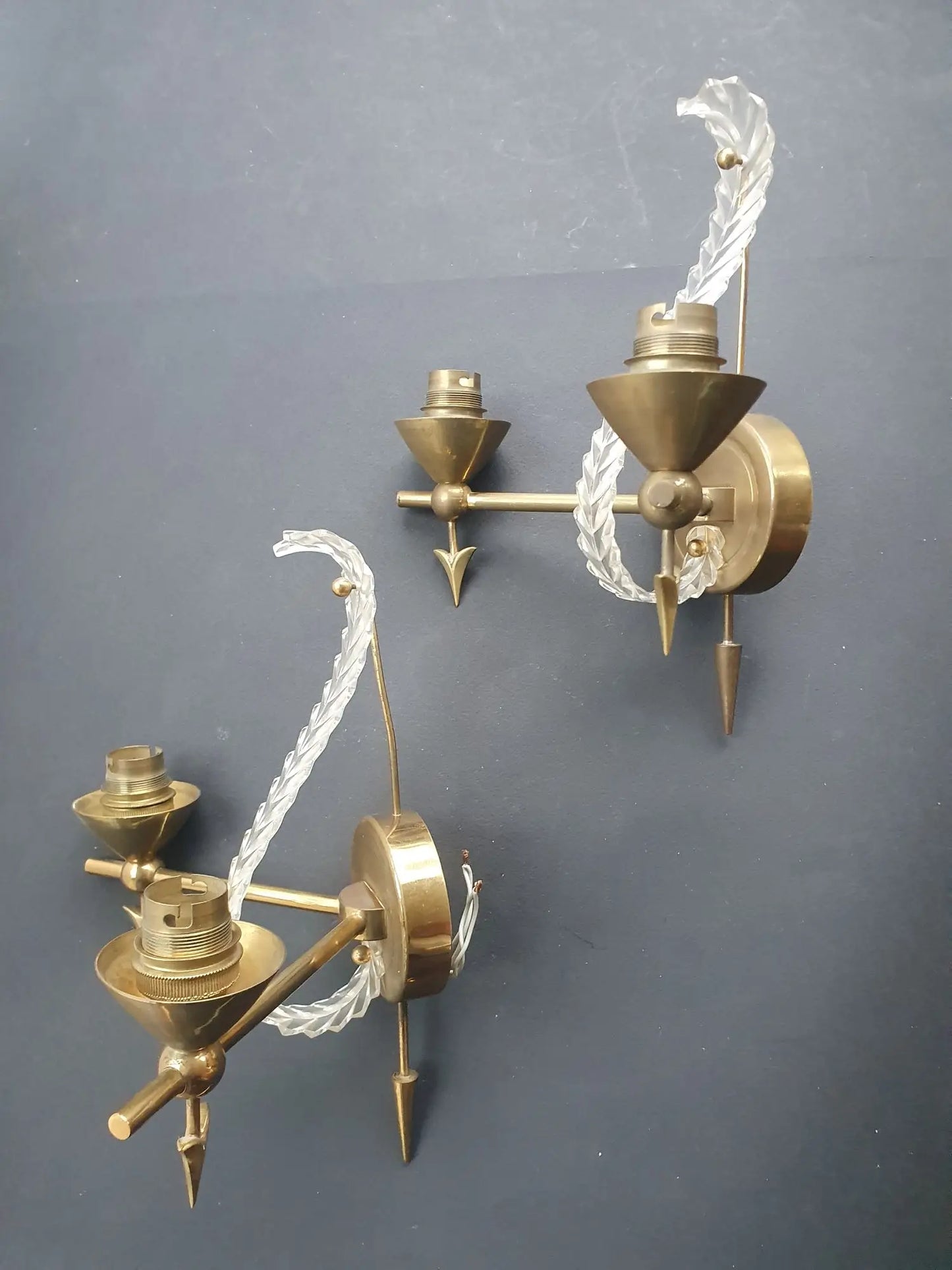 paire-appliques-fleches-feuille-art-deco-anciennes-vintage-cote