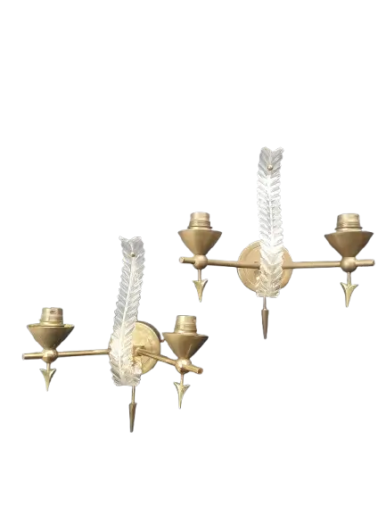 paire-appliques-fleches-feuille-art-deco-anciennes-vintage