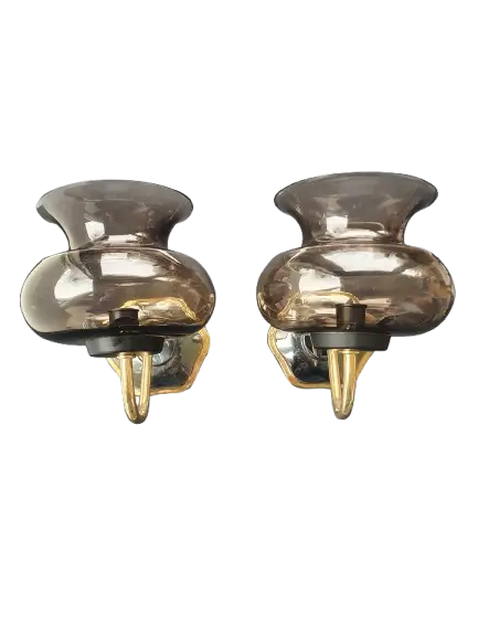 paire-appliques-laiton-dore-verre-fume-anciennes-1