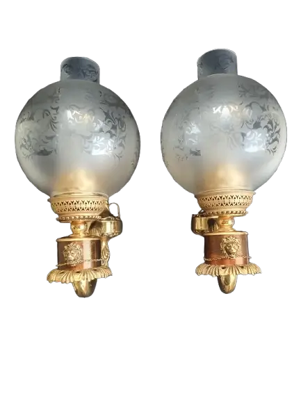 paire-appliques-murales-bronze-empire-napoleonIII-anciennes-tete-lion