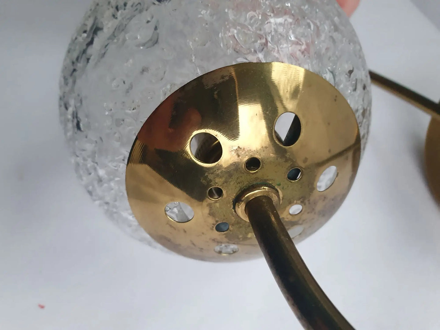 Paire d'appliques murales dorées vintage France