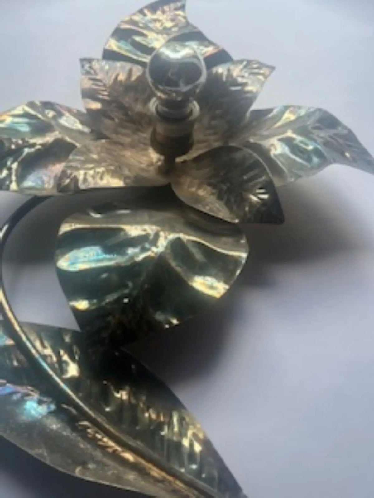 paire-appliques-murales-metal-argente-fleur-annees-1970-vintage-design-signee-detail-7