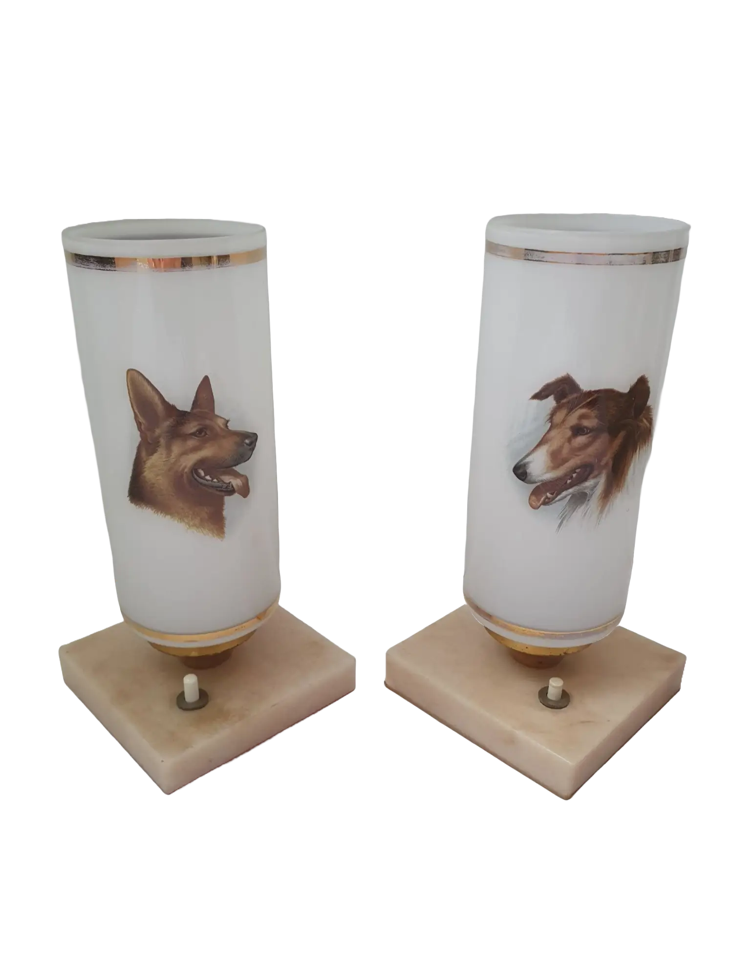  Analyzing image    paire-lampes-chevet-chiens-vintage-france