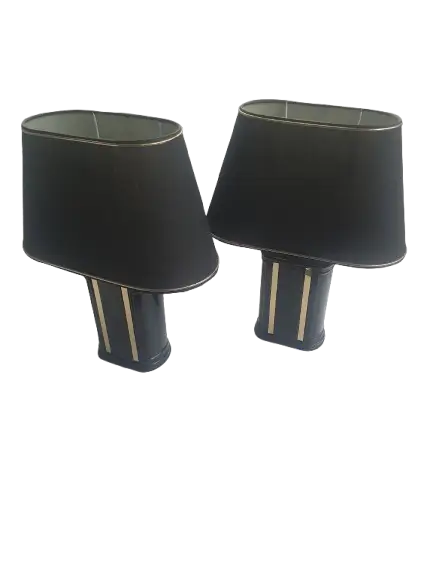 paire-lampes-table-pose-ceramique-noire-annees-70